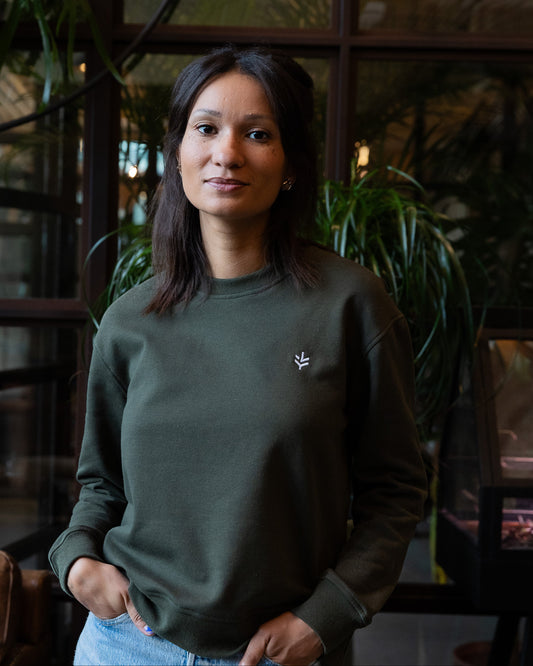 pull vert pour femme durable