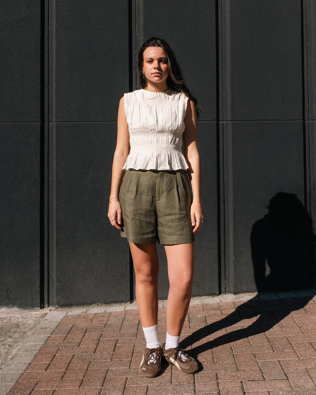 Short en lin Femme lin tissé en Belgique