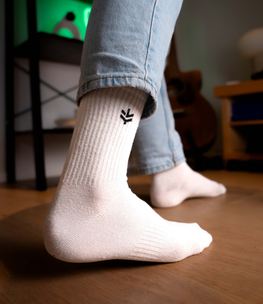 Chaussettes Recyclées et locales homme blanches 