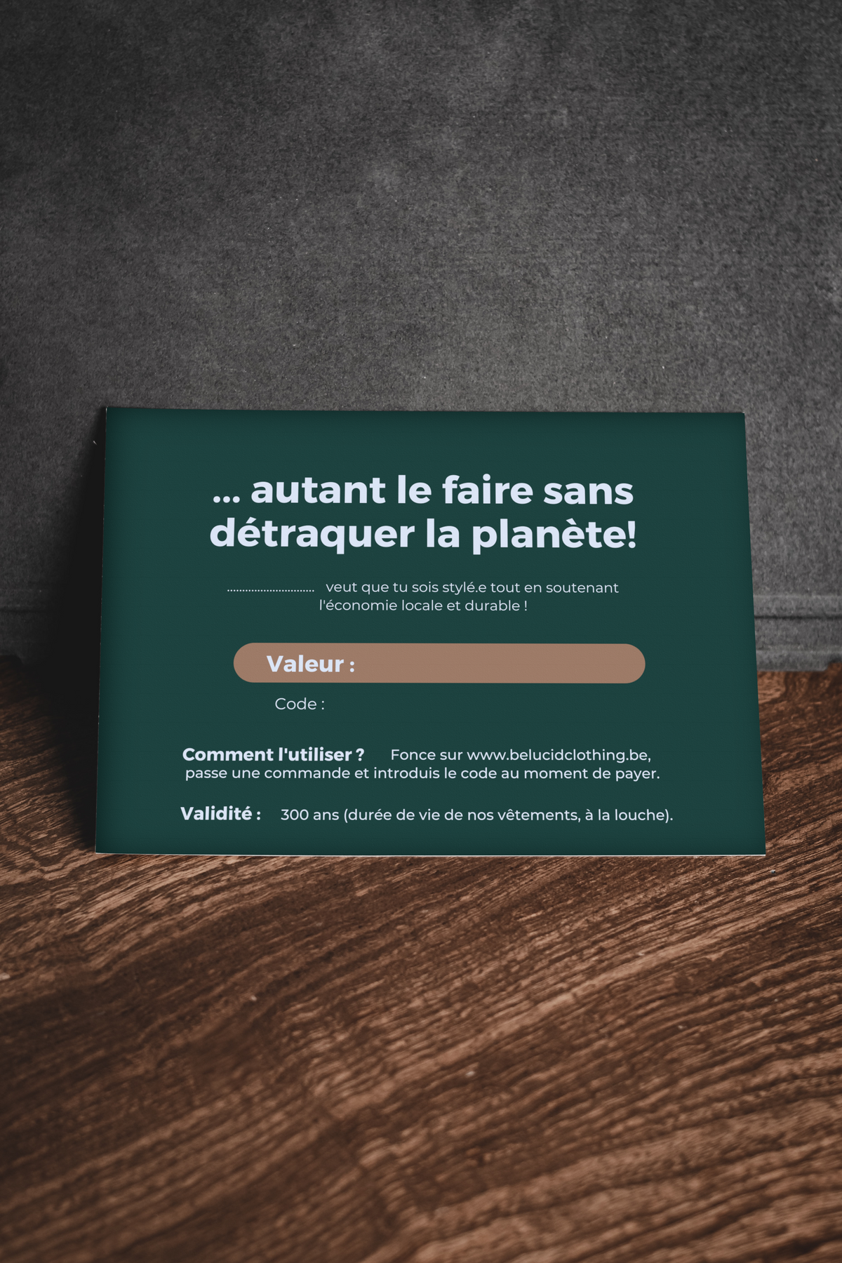 Carte cadeau Lucid Collective verso
