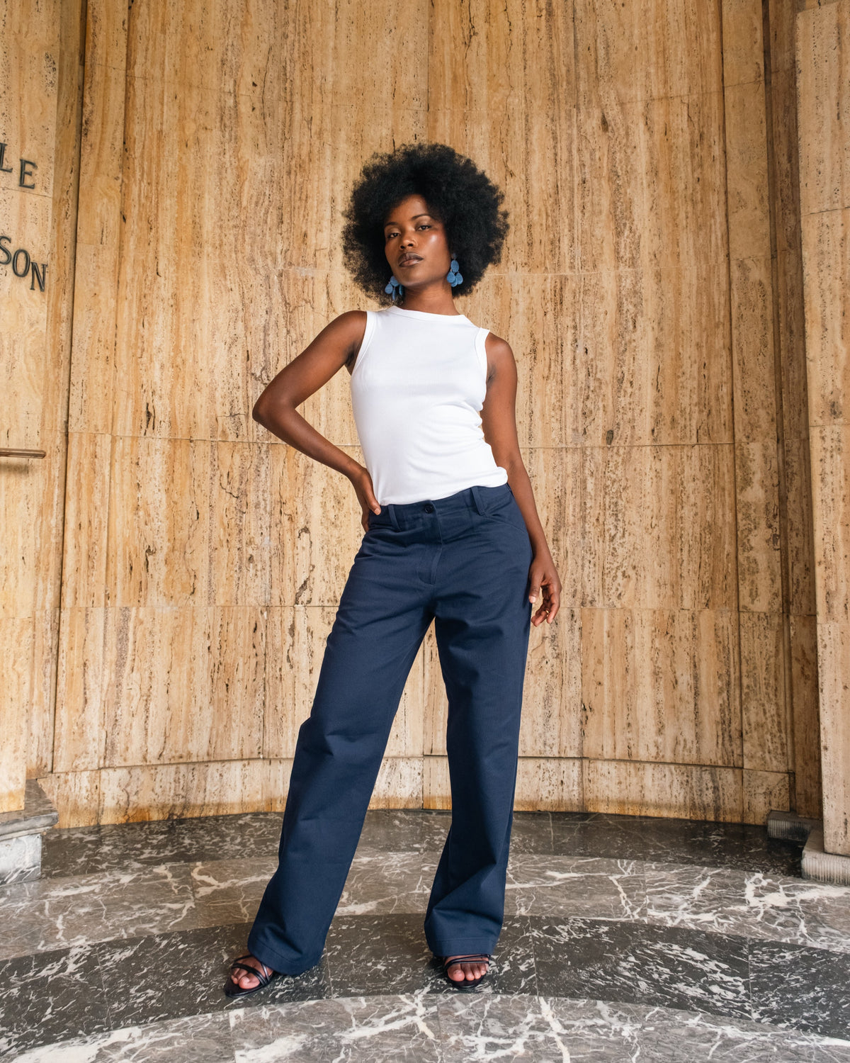 Pantalon Chino femme production belge