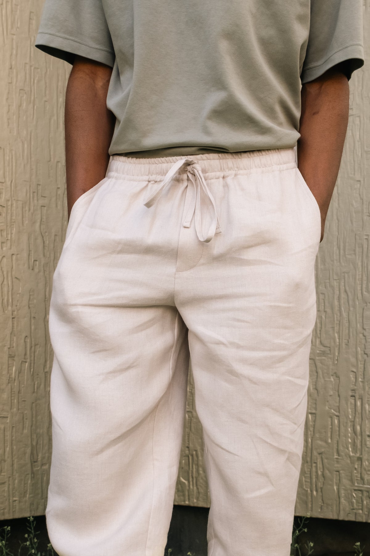 Pantalon en lin Homme confectionné à Bruxelles