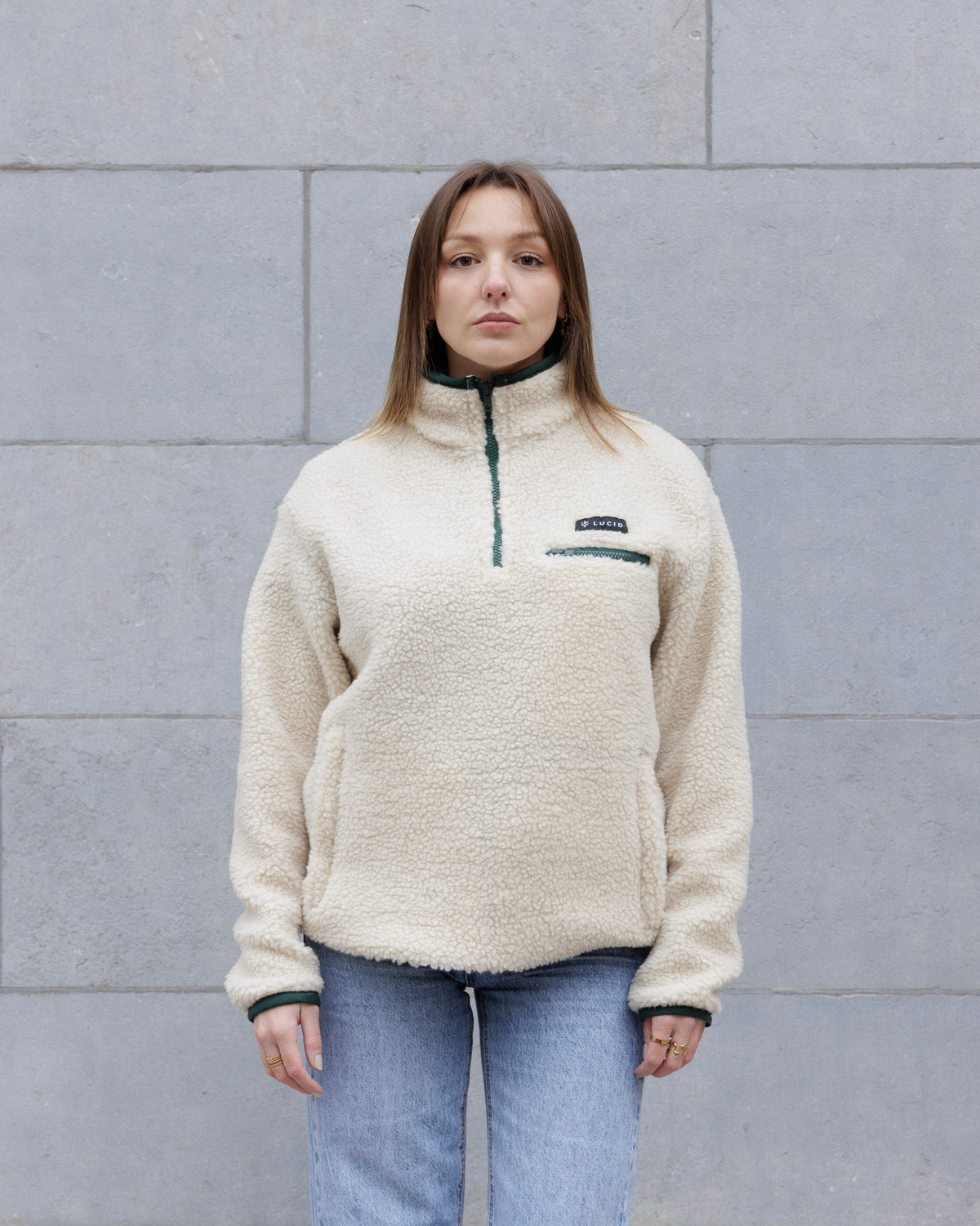 Polaire Sherpa Unisexe épaules oversize