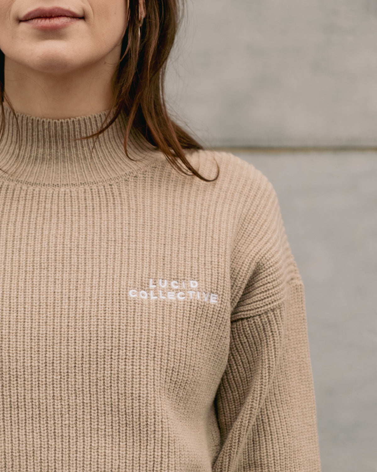 Pull en laine Femme col montant élégant