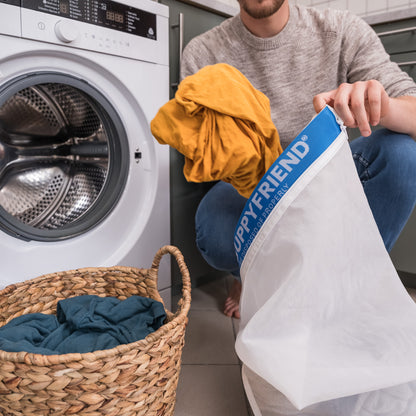 Sac de lavage Guppyfriend en utilisation
