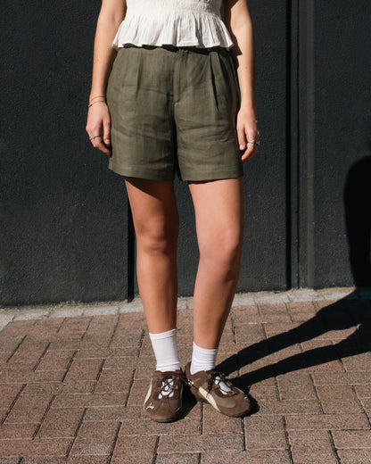 Short en lin Femme garanti à vie