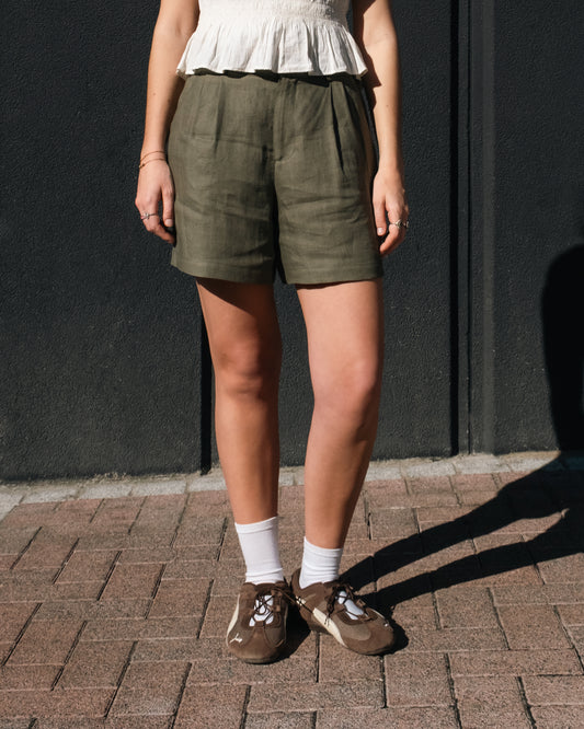 Short en lin Femme garanti à vie