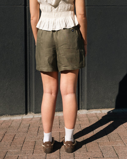 Short en lin Femme production belge