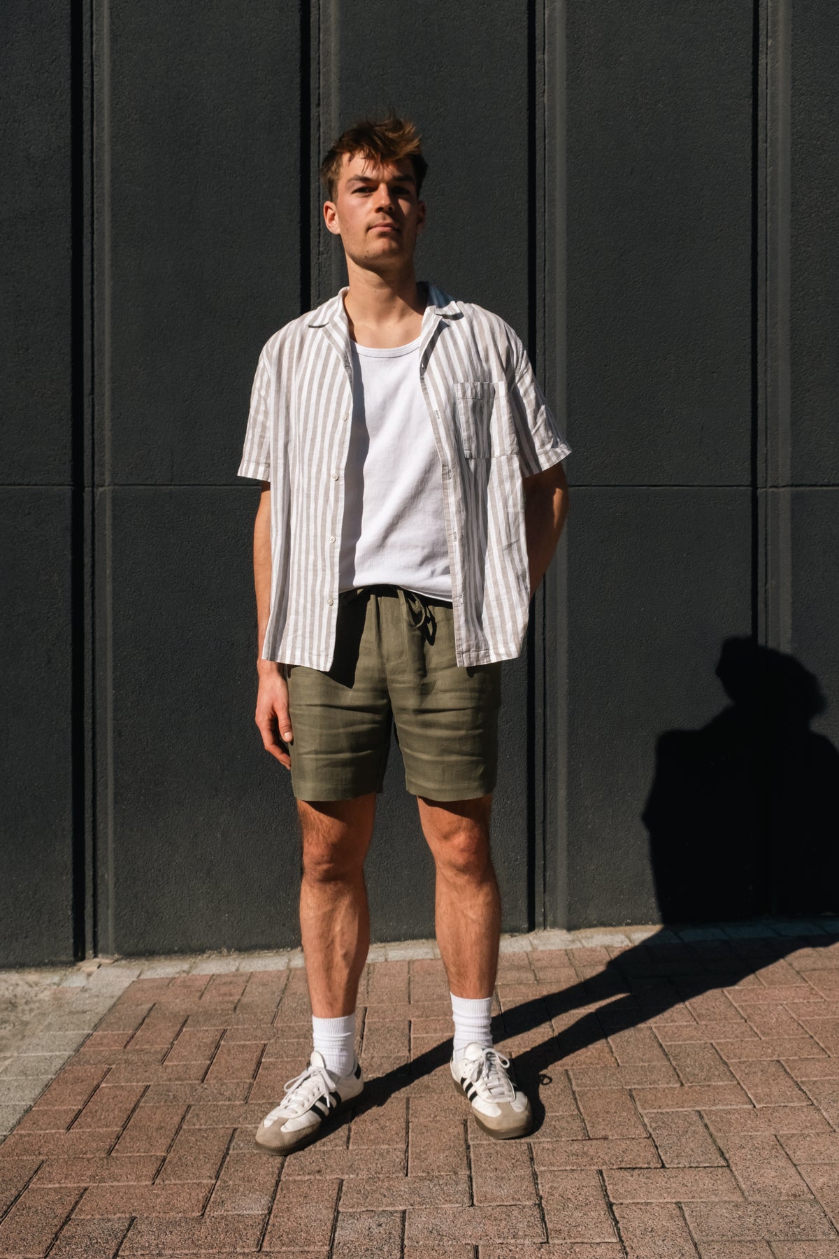 Short en lin Homme lin tissé en Belgique