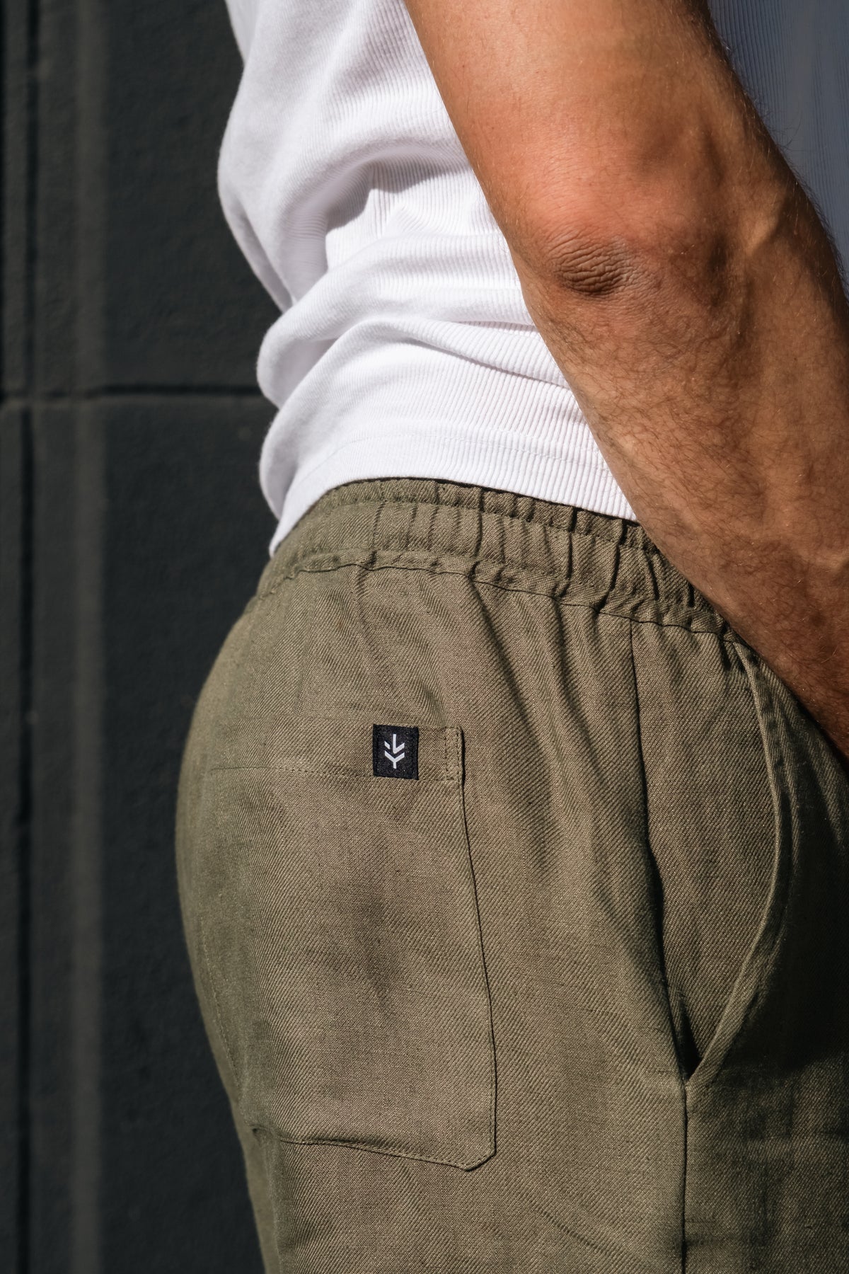 Short en lin Homme textile souple confortable