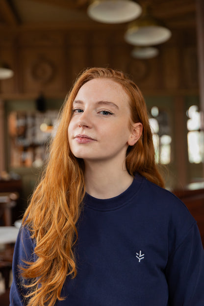 Sweatshirt Femme bleu confectionné en Belgique