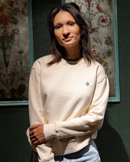 Sweatshirt Femme cropé et oversize aux épaules