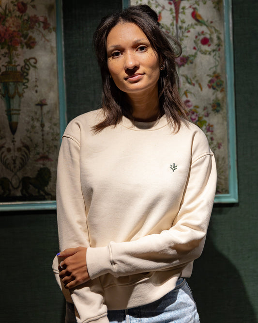 Sweatshirt Femme cropé et oversize aux épaules