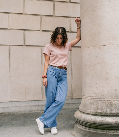T-shirt femme coton recyclé et Tencel Lyocell