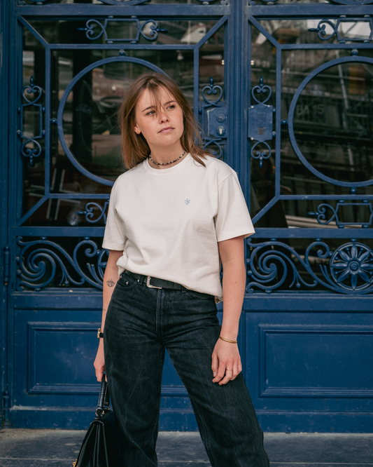 T-shirt femme basic oversize col rond