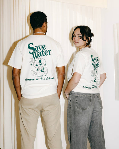 T-shirt imprimé unisexe textile recyclé