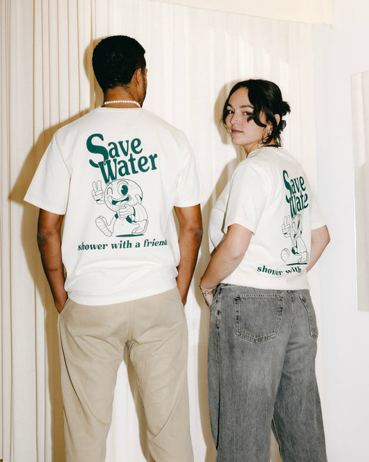 T-shirt imprimé unisexe textile recyclé