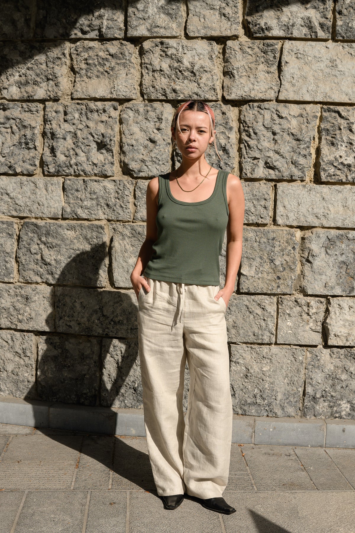 Top Femme textile côtelé confortable